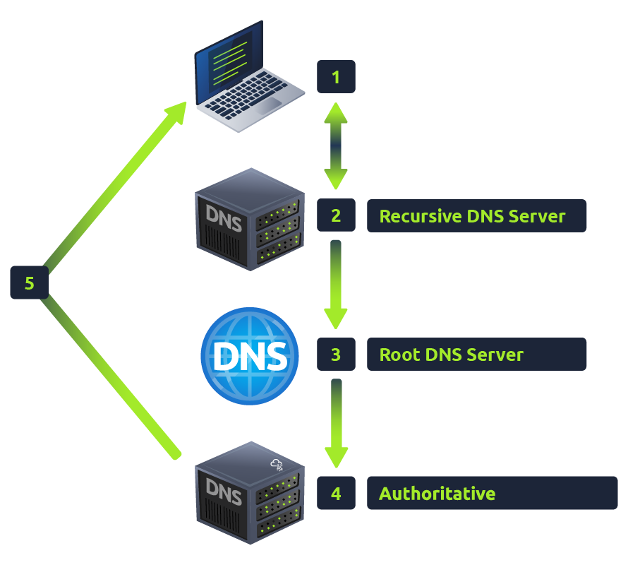 make a DNS request